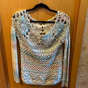 Beautiful crochet Free People sweater